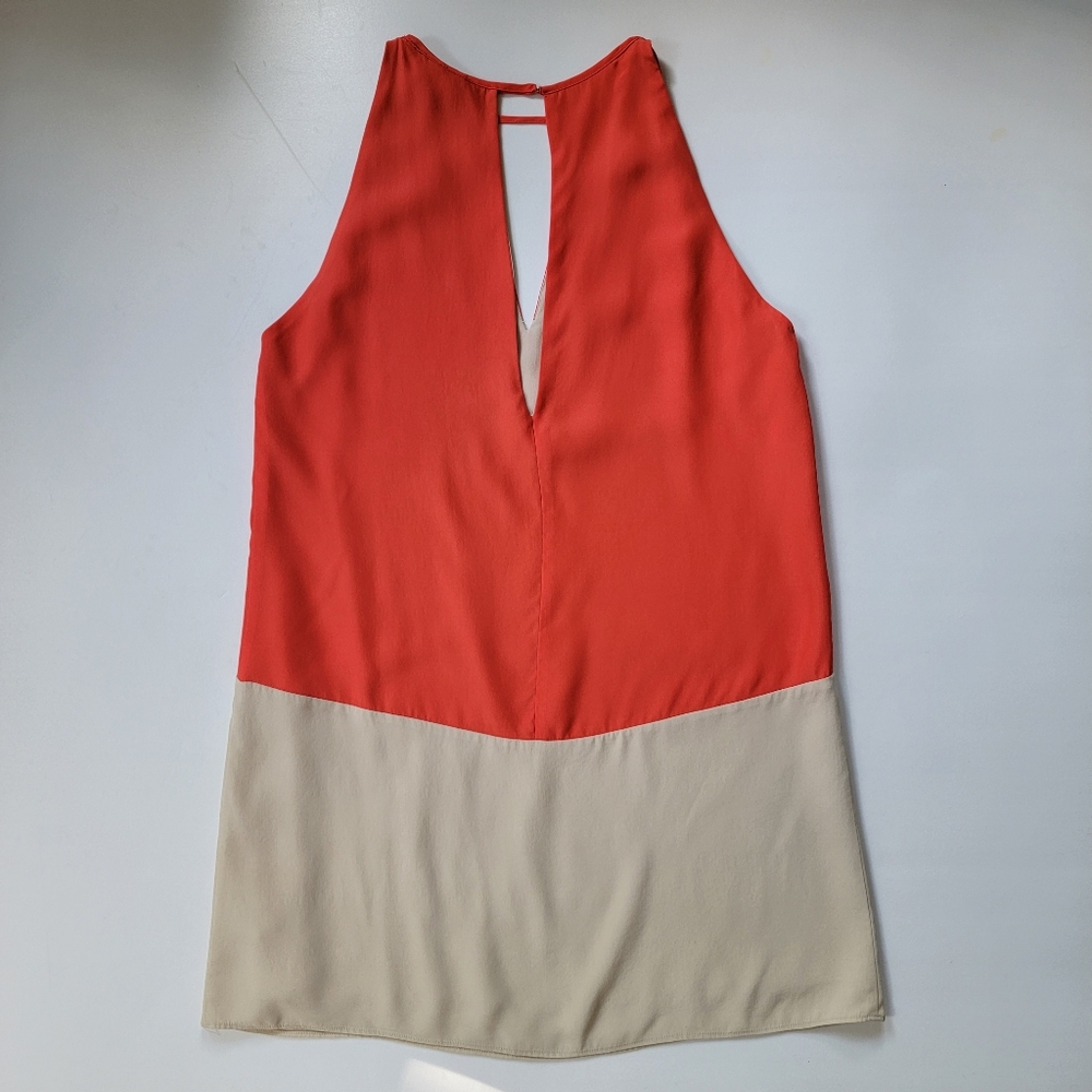 Parker Crosby Color Block Keyhole Silk Dress - image 4